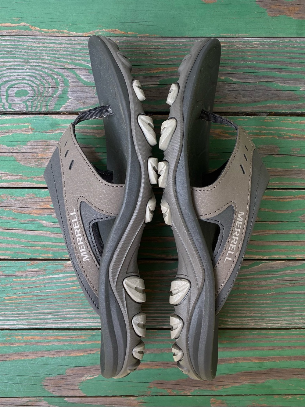 Merrell Mens Huntington Sport Flip Sandals Boulder Sz 9 Shoes